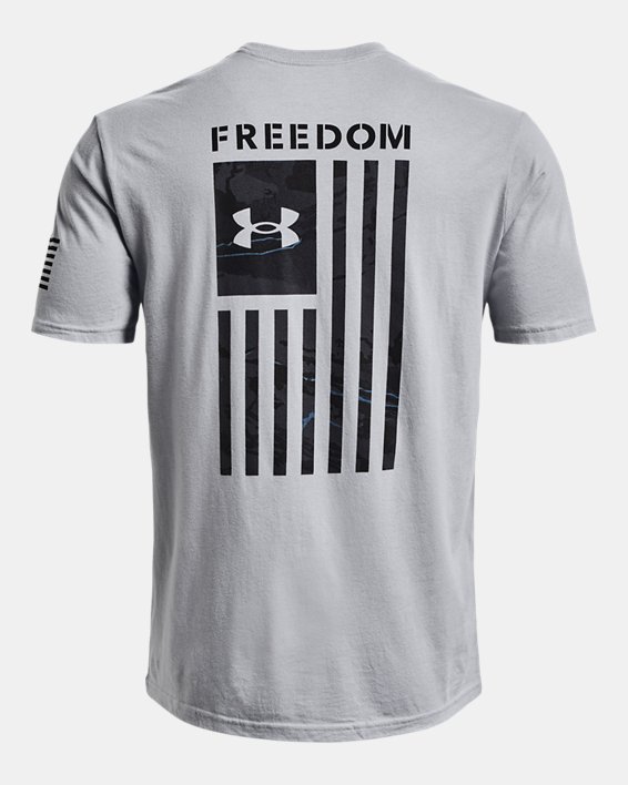 Men's UA Freedom Flag Camo T-Shirt, Gray, pdpMainDesktop image number 5